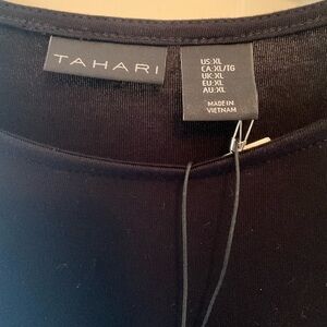 Tahari black short sleeve shirt. NWT